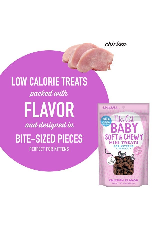 Tiki Cat Baby Soft & Chewy, Chicken Flavored, LowCalorie, Mini Treats For Kittens 6 Weeks+, 2 Oz. Pouch - Image 4