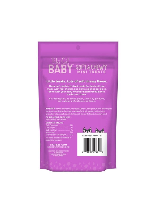 Tiki Cat Baby Soft & Chewy, Chicken Flavored, LowCalorie, Mini Treats For Kittens 6 Weeks+, 2 Oz. Pouch - Image 2