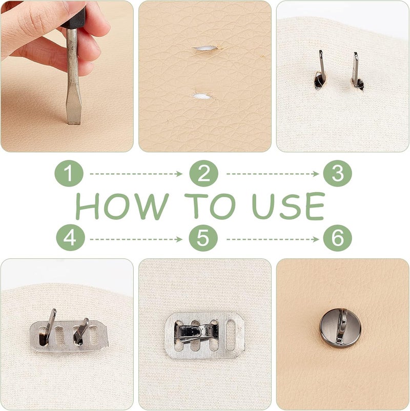 klarako 16 Sets Bag Strap Connector Buckles, 4 Colors Purse Suspension Clasp Round Metal Side Clip Buckle Handbag Chain Ring Clasp Hardware Fastener for DIY Leather Crafts Making, Hole: 0.22 Inch - Image 2