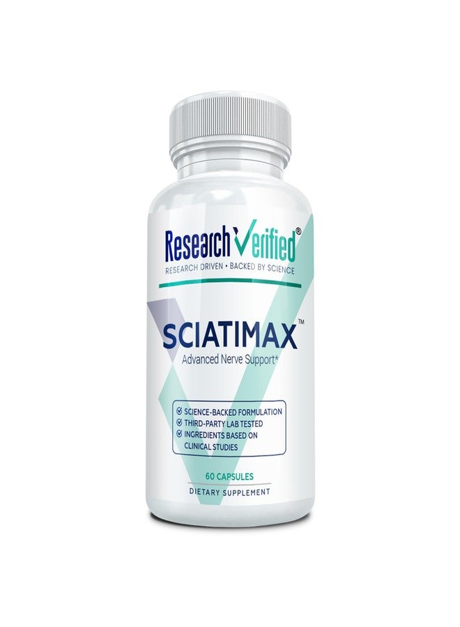 Research Verified Sciatimax - Sciatica & Nerve Support with B Vitamins, Magnesium, Corydalis, Boswellia & Alpha Lipoic Acid - 60 Vegan Capsules - Image 1
