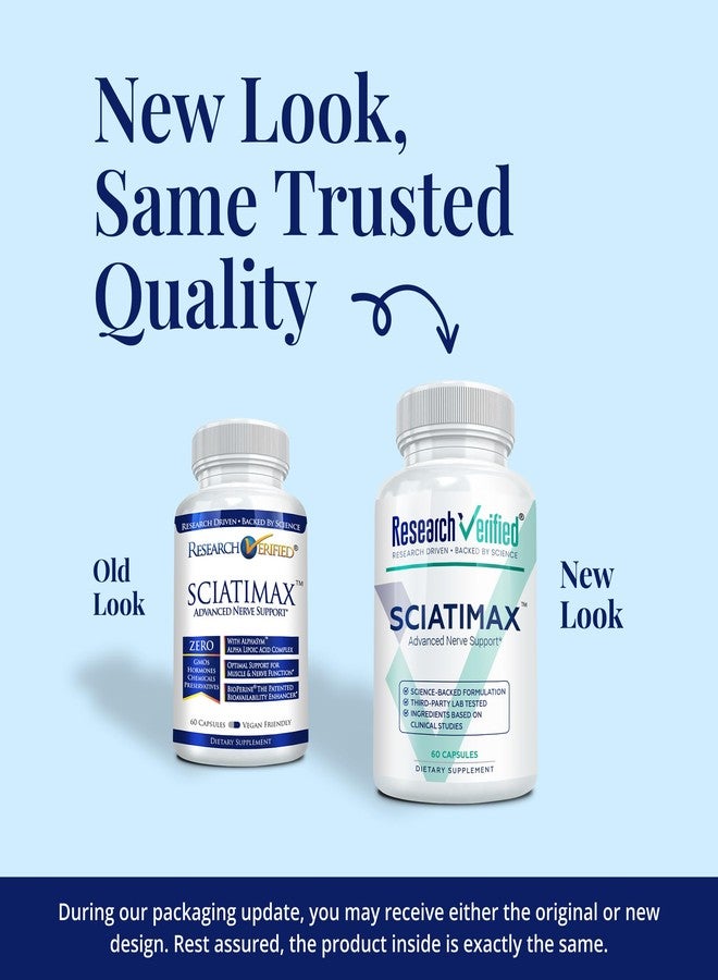Research Verified Sciatimax - Sciatica & Nerve Support with B Vitamins, Magnesium, Corydalis, Boswellia & Alpha Lipoic Acid - 60 Vegan Capsules - Image 2