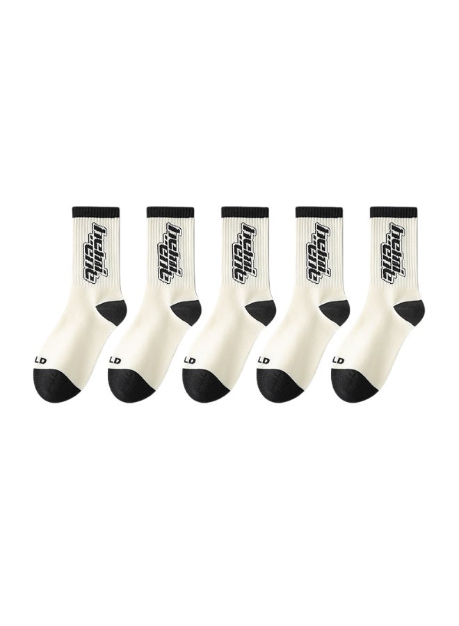 Fashion Anti Slip Breathable Sports Socks Five Piece Set