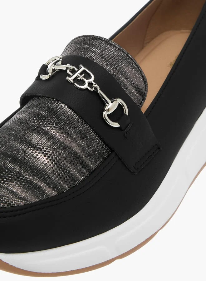 Flora Bella By Shoexpress Womens Textured Wedge Heel Shoes With Metal Accent
