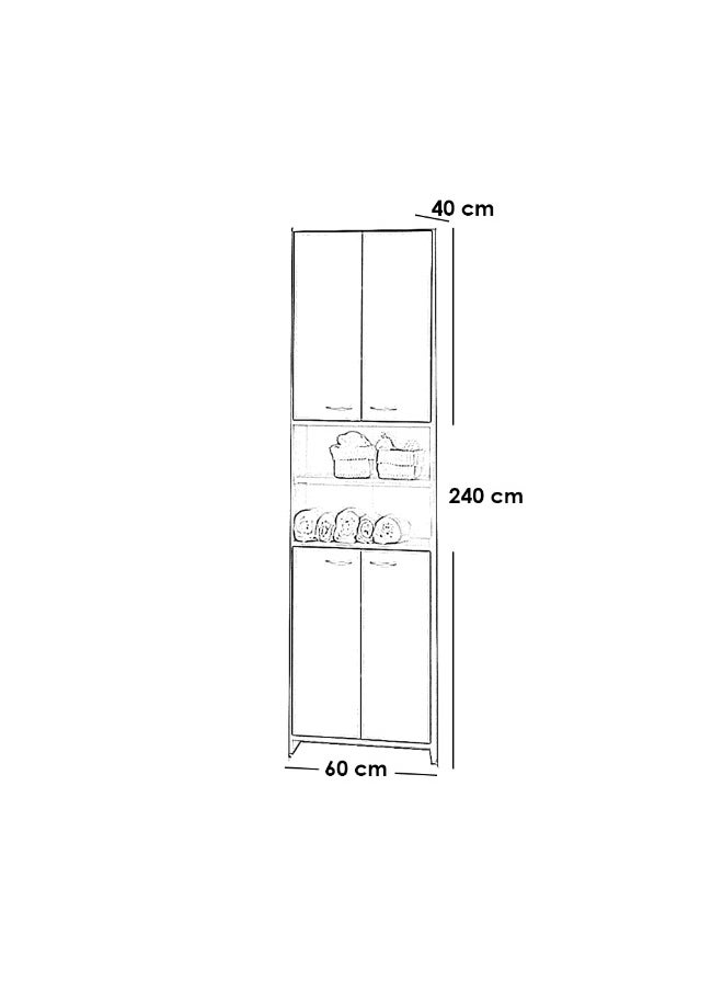 MDF and Swedish Wood Storage unit White and Beige - 50x30x210 cm - pzsku/ZA810E73EB139841AC498Z/45/_/1730998375/87cfe57c-d15c-47d9-9c57-842b61648a9c