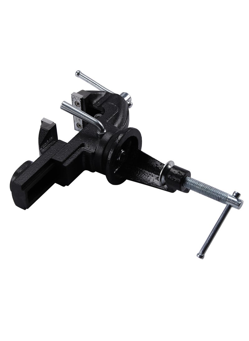 KSEIBI - Table Bench Vise – Heavy-Duty Cast Iron with 360° Swivel Base, Wide Jaw Opening, and Anvil Surface for Versatile Use - Image 1