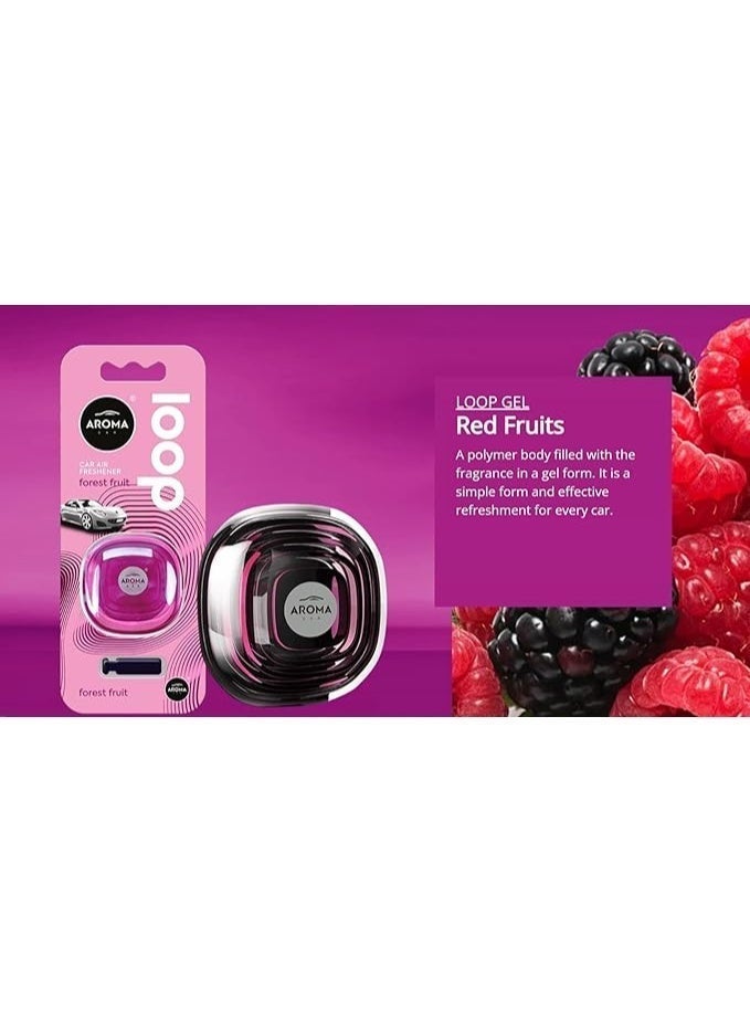 Aroma Car Air Freshener Loop Gel Red Fruits - Image 2