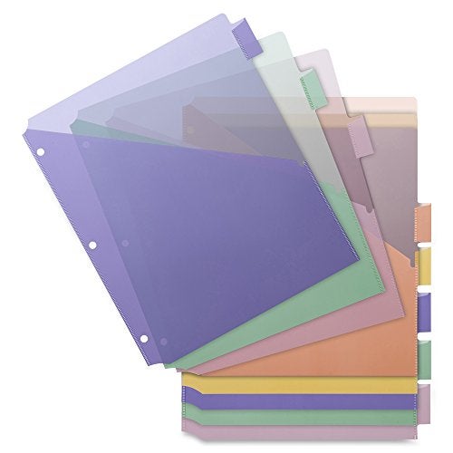 Business Source Double Pocket Index Dividers (32373), Multicolor (BSN32373) - Image 1