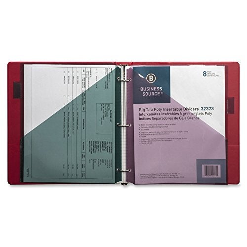 Business Source Double Pocket Index Dividers (32373), Multicolor (BSN32373) - Image 3