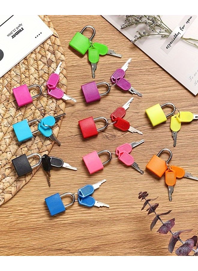 6 Piece Assorted Color Metal Suitcase Locks With Keys For Travel School Gym - Image 3