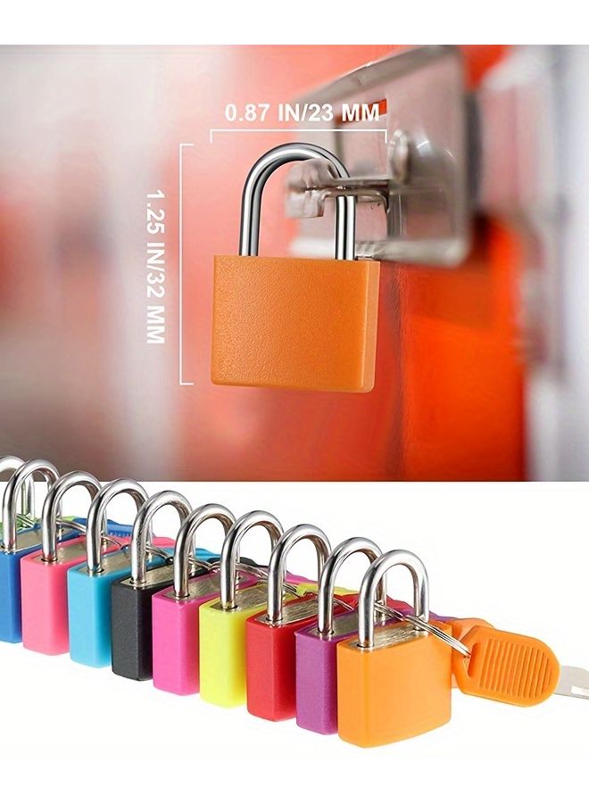 6 Piece Assorted Color Metal Suitcase Locks With Keys For Travel School Gym - Image 4