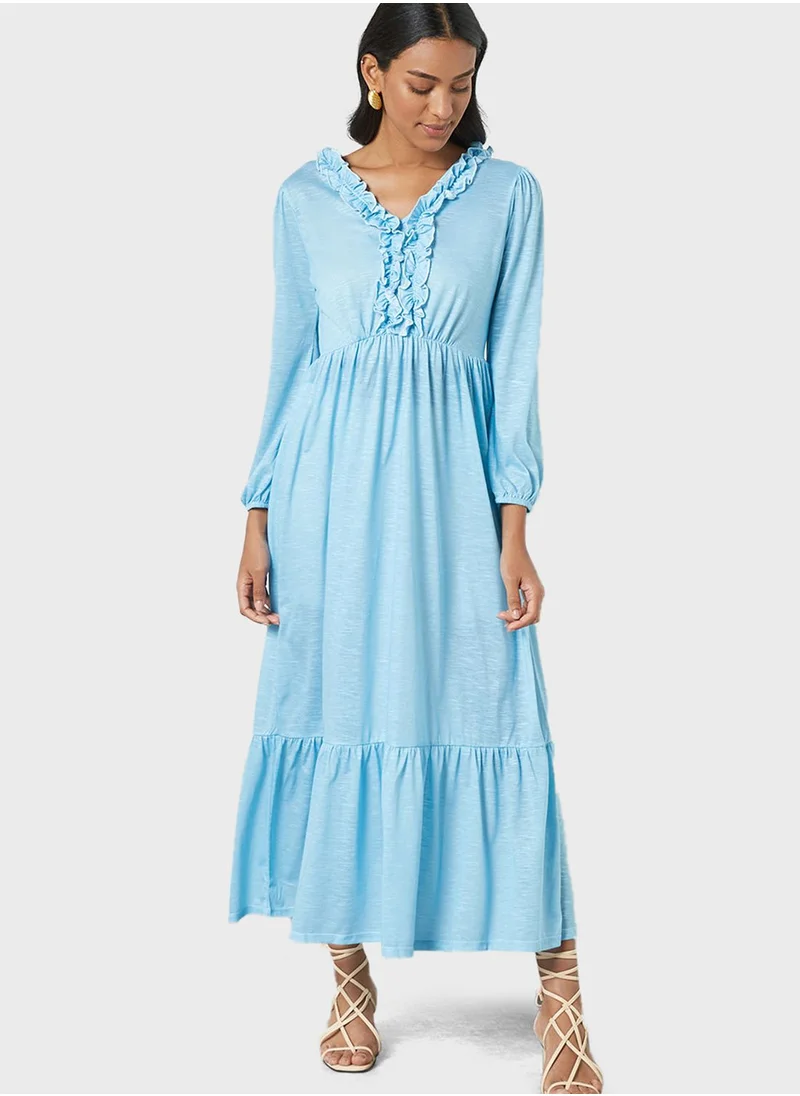 SIVVI for HANIYA Ruffle Detail Knitted Dress