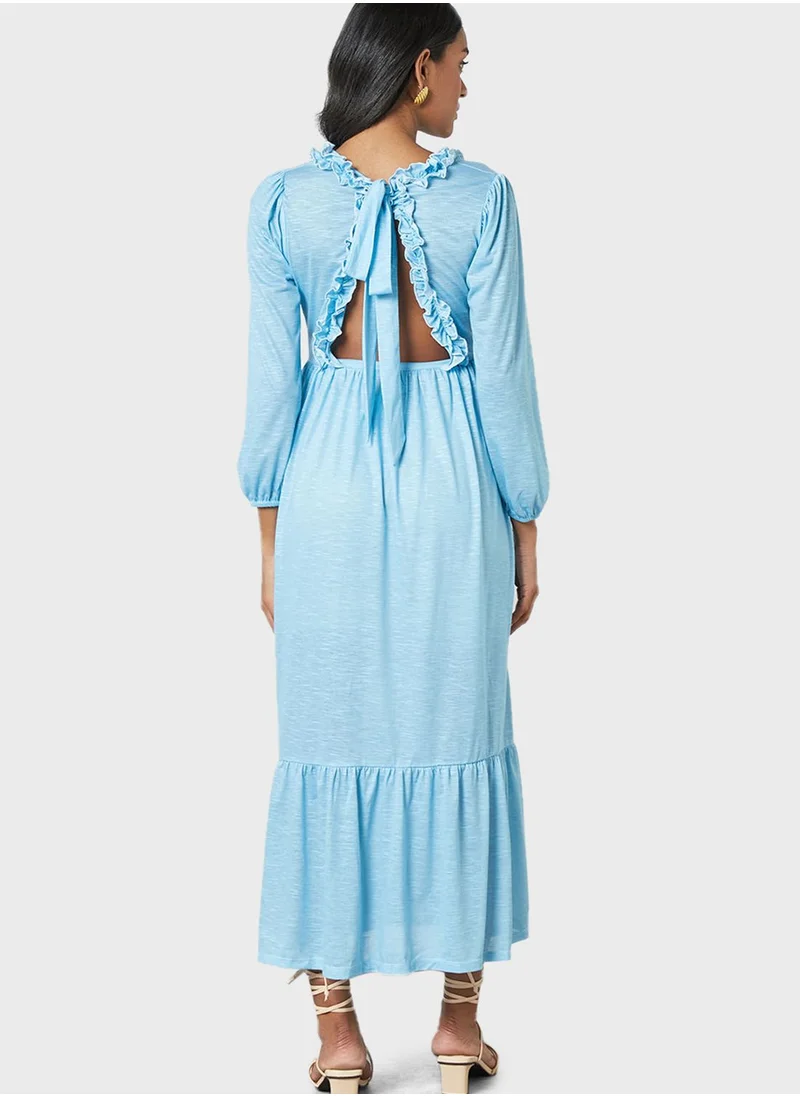 SIVVI for HANIYA Ruffle Detail Knitted Dress