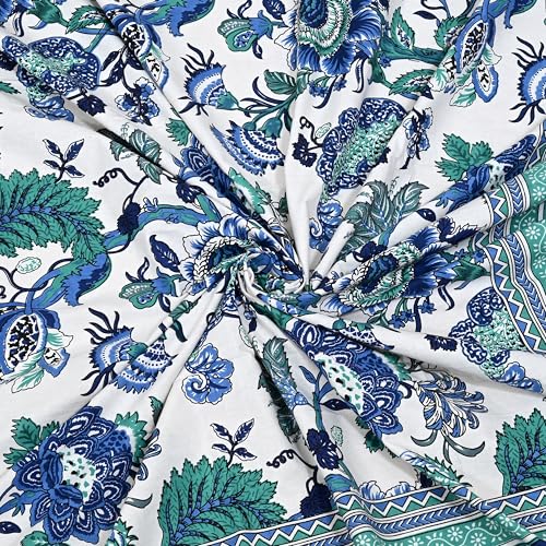 EasyGoods® 100% Pure Cotton Jaipuri Bedsheet with Pillow Covers | Soft & Breathable Fabric | Traditional Floral Print | Cotton Bedsheet (Multicolor, Single) - Image 5