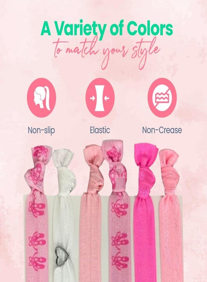 Infinity Collection SportyBella Ballet Hair Ties - 7-Pack No-Crease Hair Elastics with Ballerina Print and Heart Charm - Dance Accessories and Gifts for Girls, Teams Favors, or Recitals - Image 4