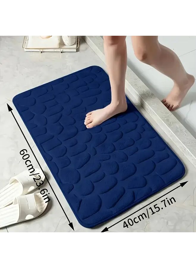 Light Grey Memory Foam Bath Mat Non Slip Quick Drying Machine Washable 15.75x23.62 Inch - Image 2