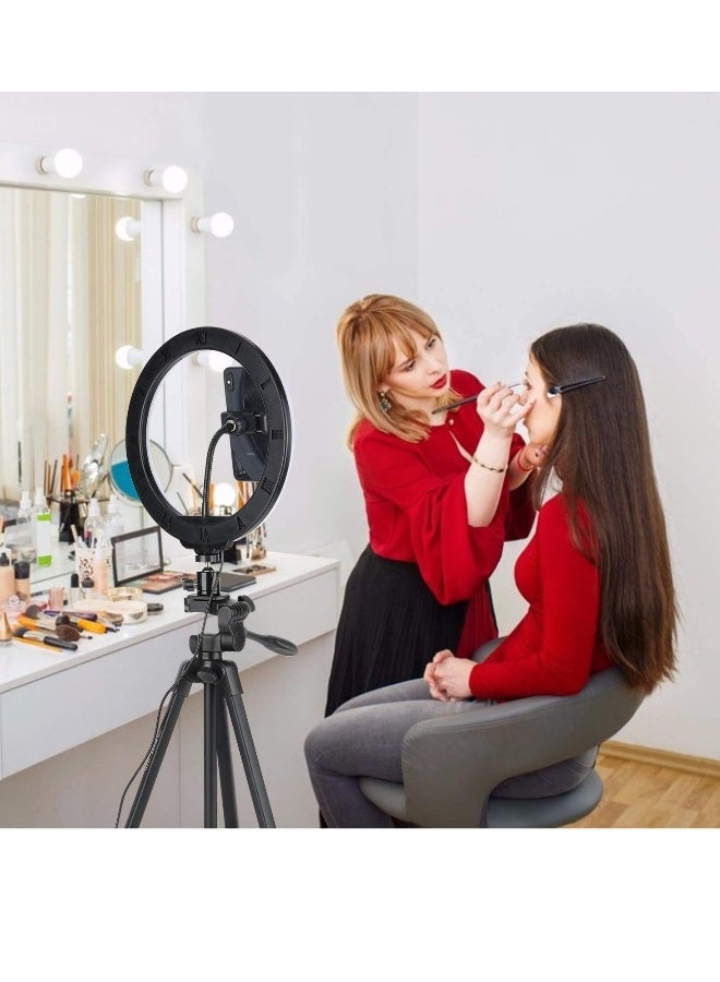 DUSALA Ring Light with Tripod And Phone Holder for Live Stream Makeup Upgraded Extendable Stand with Ring Light for Vlog Photography - Image 5