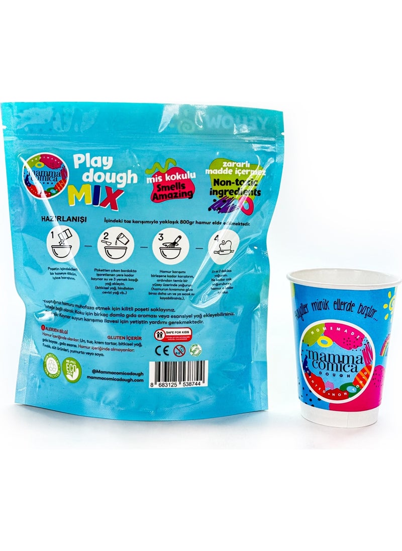 Mammacomica Dough - Do It Yourself Play It Yourself Natural Play Dough Powder Mix - YELLOW-800GR - Image 1