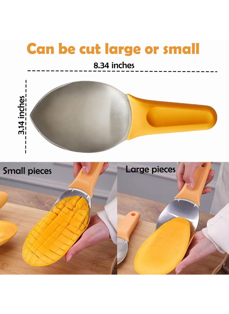 SYOSI - Mango Slicer, Mango Cutter Mango Splitter to Separate the pulp Watermelon Cutter Home Fruit Slicer with Non-Slip Handle for Split Mango/Watermelon/Avocado (Orange) - Image 1