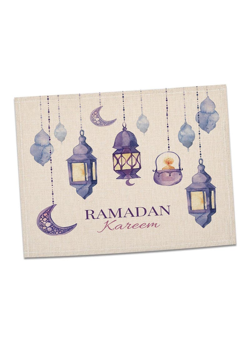 general Eid Mubarak Table Placemats Set Ramadan Kareem Table Decorations Ramadan Decor Sets For Dining Supply - Image 3