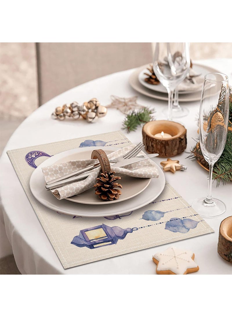 general Eid Mubarak Table Placemats Set Ramadan Kareem Table Decorations Ramadan Decor Sets For Dining Supply - Image 5