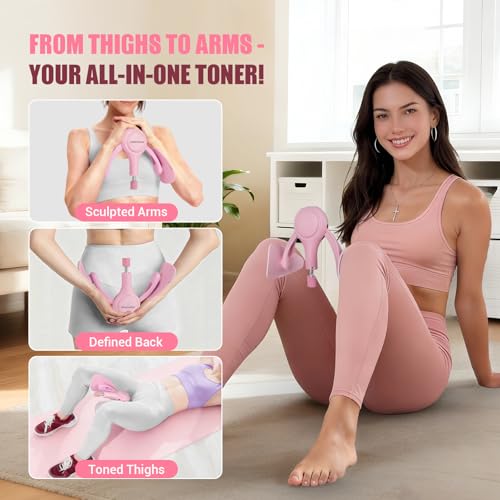 JHMFDDSB Thigh Trainer for Women, 360° Pelvic Floor Exercise Device with Resistance Band, 15-75LB Adjustable Resistance Thigh Workout Equipment for Inner Thigh Toner, Kegel Exercise, Pelvic Floor Muscle Repair - Image 5