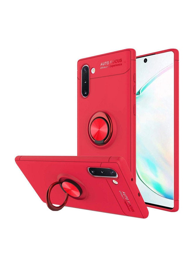 NIBEMINENT Protective Case Cover With Ring Holder For Samsung Galaxy Note 10 Red