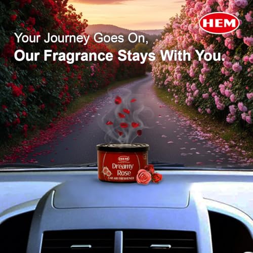 Hem Dreamy Rose Car Air Freshener - 42g | Natural Car Perfume | Refreshing & Long-Lasting Fragrance | Easy to Use & Compact Design that Perfectly Fits | Ideal for On-the-Go Air Freshening - Image 5