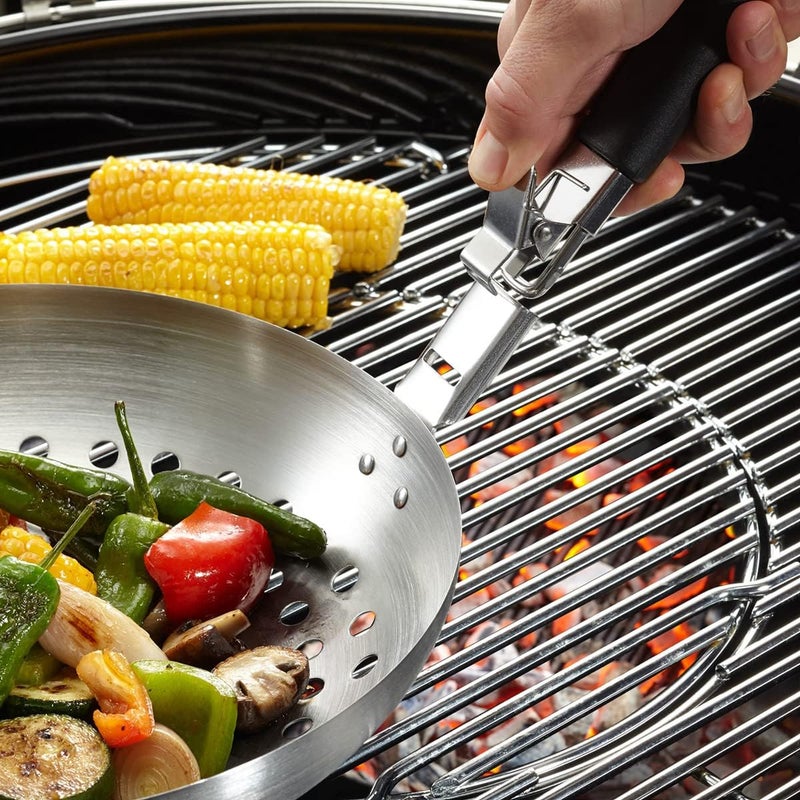 GEFU BBQ Premium Barbecue 11" Vegetable Wok, Detachable Handle - Image 3