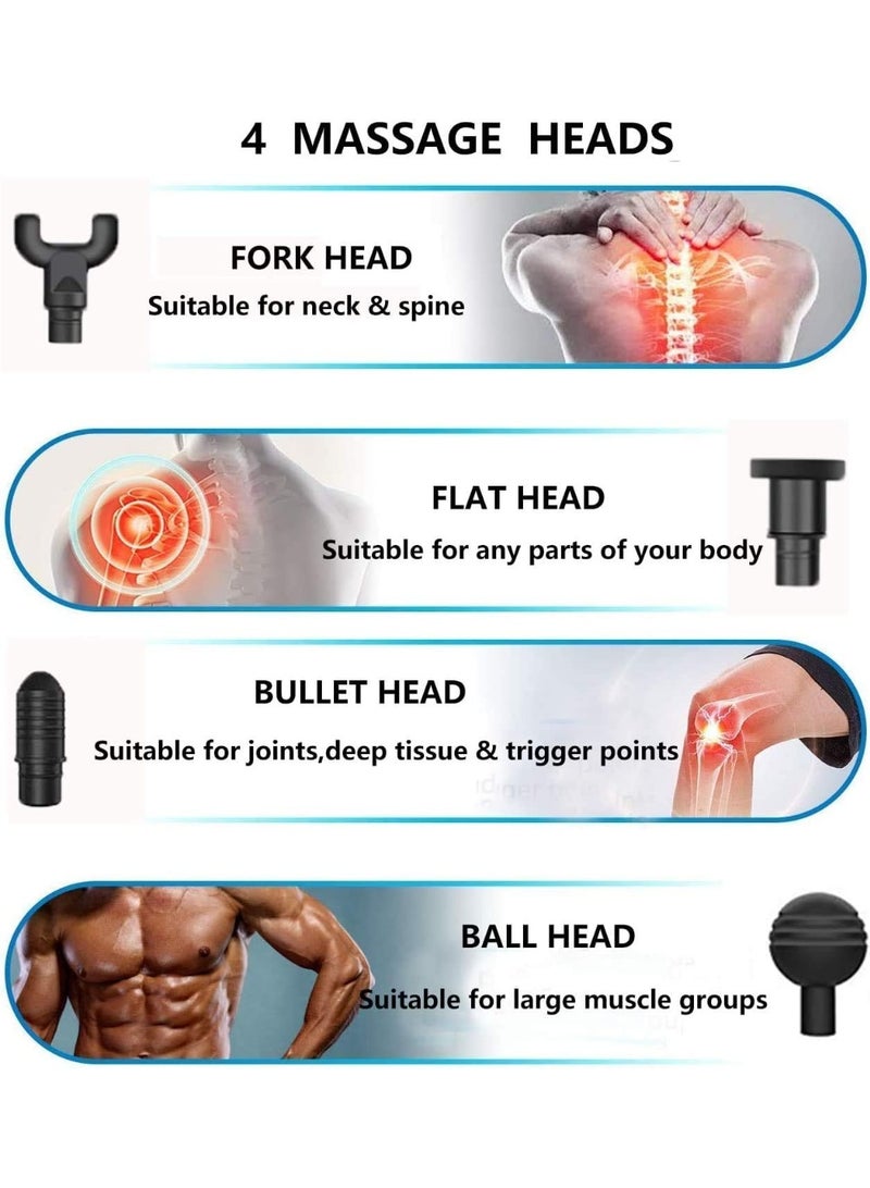 مسدس المساج  لعلاج مشكلة تشنج العضلات بعد العمل أو بعد التمارين حيث يعمل علي تدليك الجسم وارخاء العضلات - متعدد الالوان - Image 2