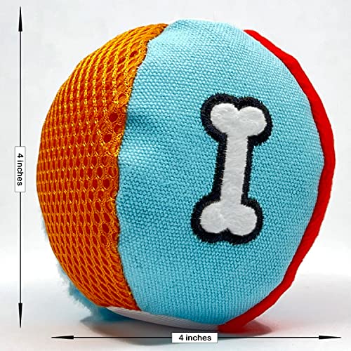 Glory To Dog Medium Soft Ball Plush Dog Toy Chewable Plush Squeaky Ball Stuffed with Fluff for Puppies and Small and Medium Breeds - Image 4