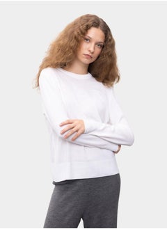 DeFacto Plain Crew Neck Regular Fit Knit Sweater by Styli  - Image 5