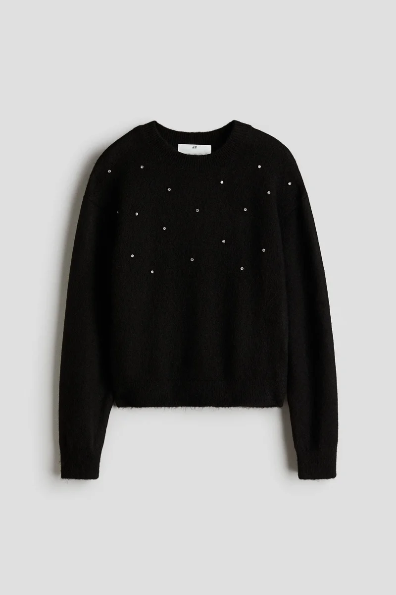 H&M Rhinestone-detailed jumper