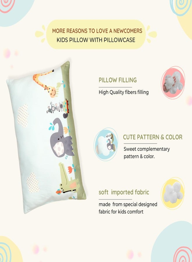 NEW COMERS® Cotton Baby Pillow, TC-150/300 with Super Soft Imported Fabric, 1 Month to 5 Year Kids, Animal/Cartoon Prints, Kids Pillows for Sleep, Bed Set, Head Shaping, Neck Support-12x18-216 - Image 3