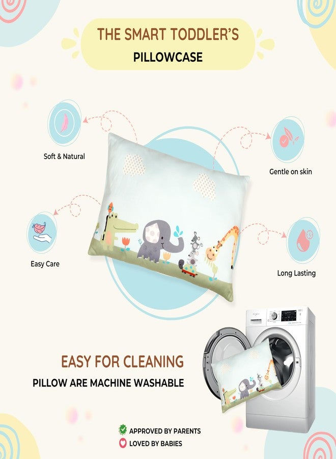 NEW COMERS® Cotton Baby Pillow, TC-150/300 with Super Soft Imported Fabric, 1 Month to 5 Year Kids, Animal/Cartoon Prints, Kids Pillows for Sleep, Bed Set, Head Shaping, Neck Support-12x18-216 - Image 5