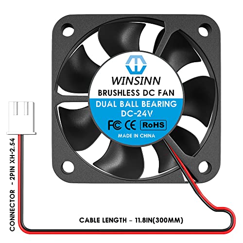 WINSINN 40mm Fan 24V, Ender 3 Fan Upgrade 24 Volt Fans 4010 Dual Ball Bearing, Works with Ender 3 Pro 3X CR-10S (Pack of 2Pcs) - Image 4