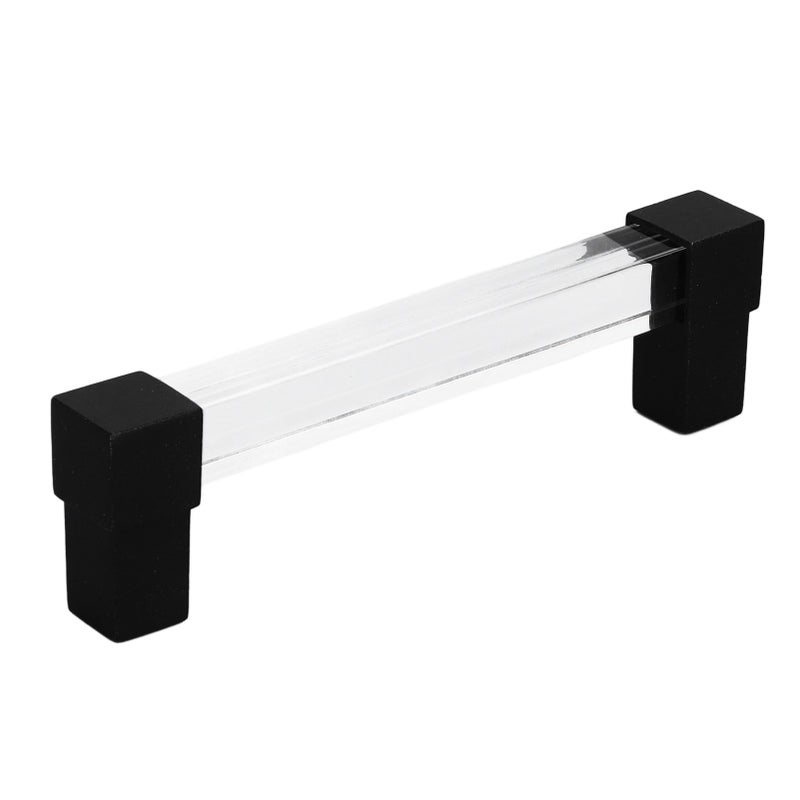 Acrylic Drawer Pulls Single Hole Crystal Cabinet Drawer Pulls for Kitchen Cabinets Dresser Cupboard Hole Spacing 128 Black - Image 3