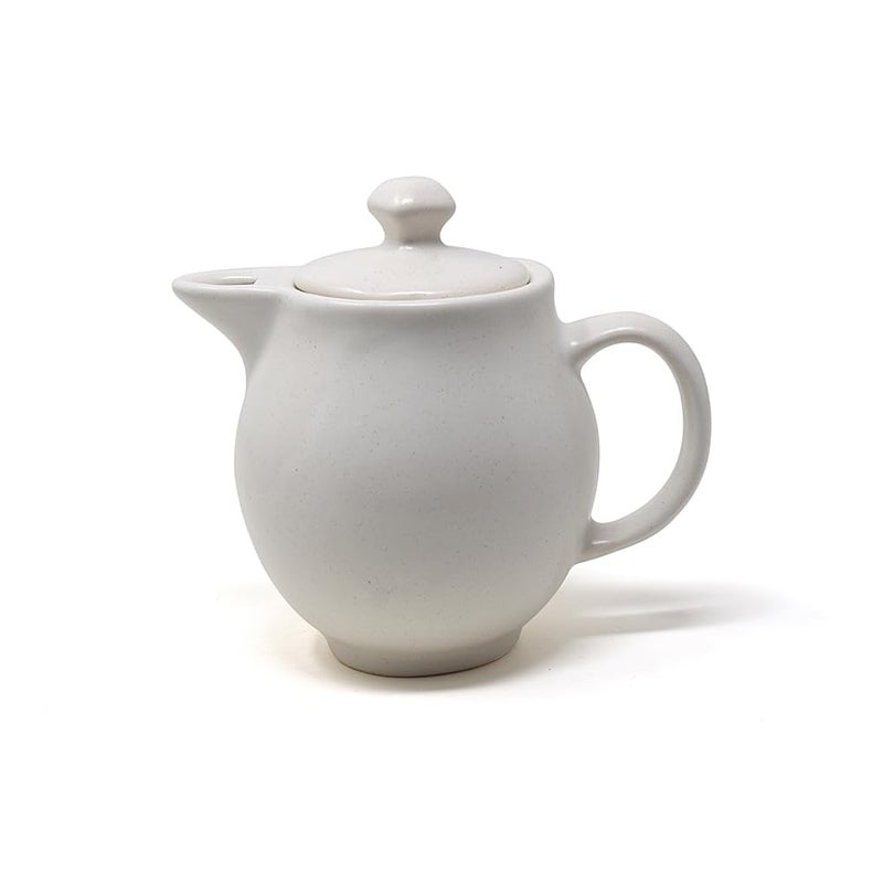 The Himalayan Goods Company The Himalayan Goods Company - Stoneware Ceramic Spouted Coffee Tea Brewing Pot or Serving Teapot (550 ml) (Matt White)  - Image 1