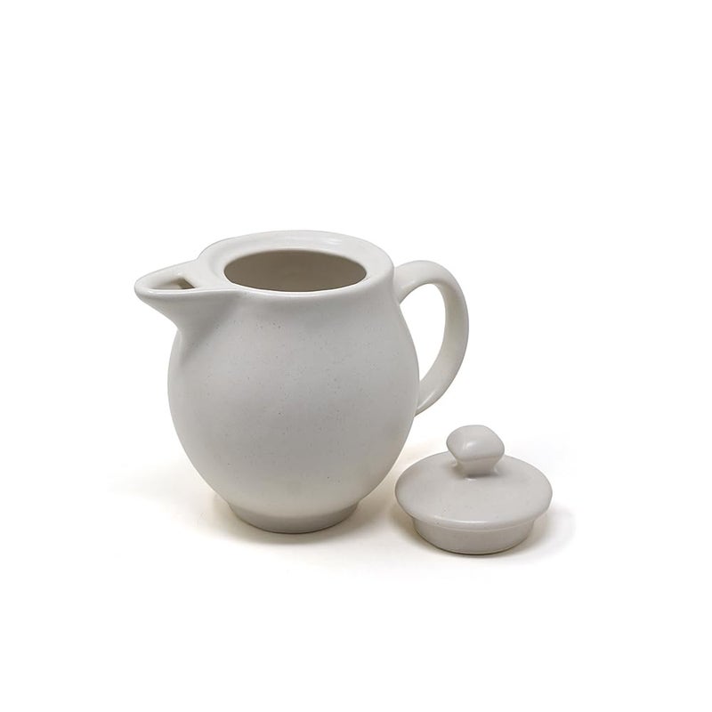 The Himalayan Goods Company The Himalayan Goods Company - Stoneware Ceramic Spouted Coffee Tea Brewing Pot or Serving Teapot (550 ml) (Matt White)  - Image 3