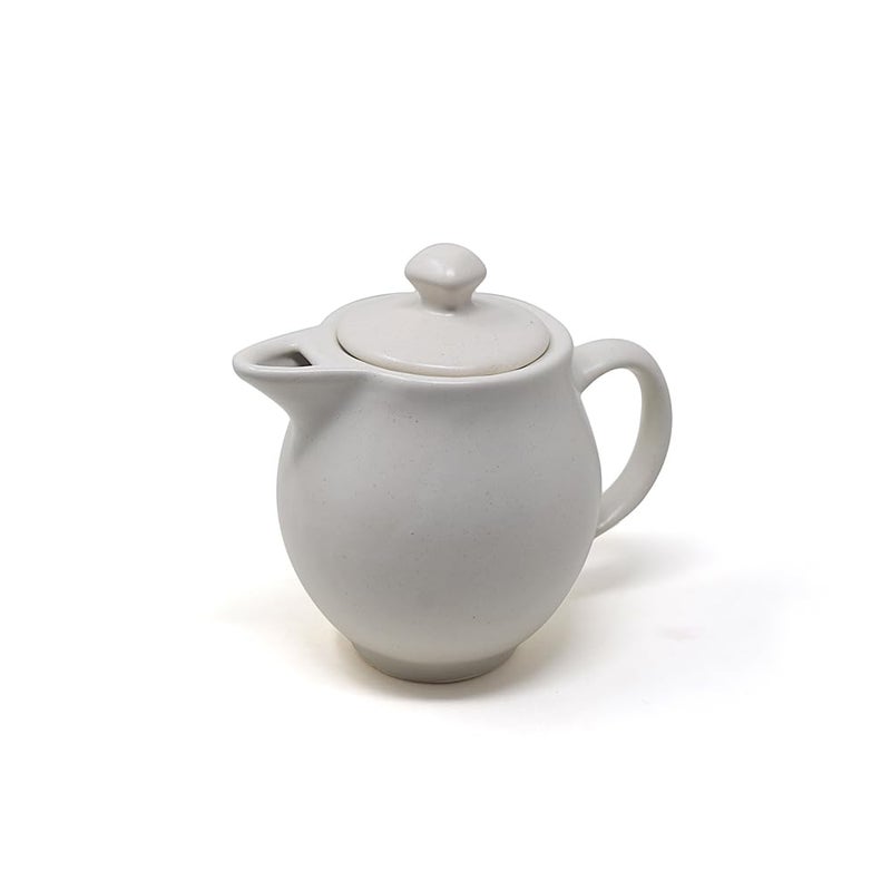 The Himalayan Goods Company The Himalayan Goods Company - Stoneware Ceramic Spouted Coffee Tea Brewing Pot or Serving Teapot (550 ml) (Matt White)  - Image 2