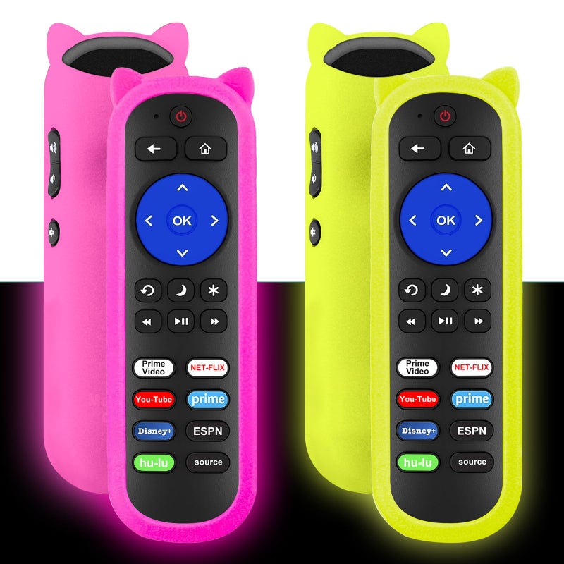 Maozhren (Pack of 2) Remote Compatible with Roku Players and Roku TV Remote, for Roku Box 1 2 3 4,Roku Express/+, Premiere/+, Ultra and TCL Hisense Onn Element Philips Roku TV with Anti-Lost Case - Image 1