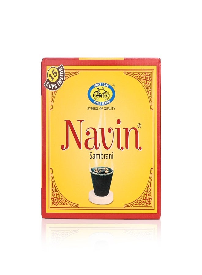 Cycle Pure Navin Sambrani Dhoop Cups for Pooja (60 pcs) | Havan Cups for Pooja, Home & Festivals | Natural Guggal/Loban Dhoop Original | Dhoop Cones | Pack of 4 (15 Cups/Pack + 1 Burner Plate/Pack) - Image 2