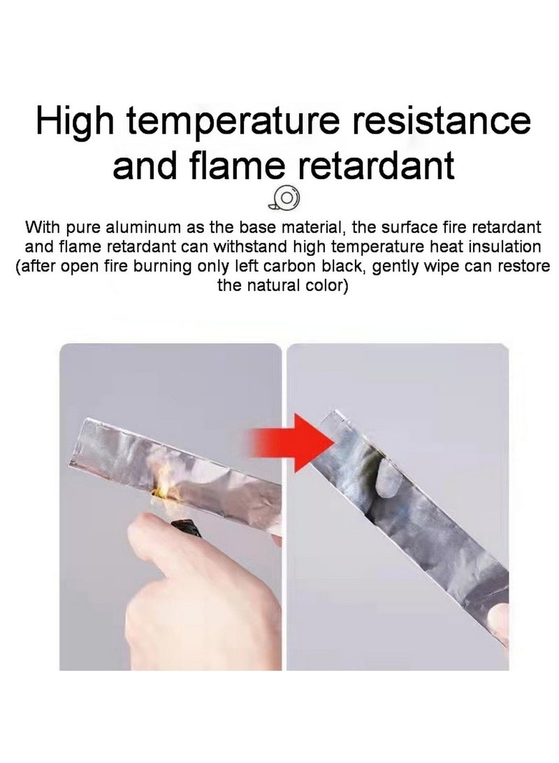 Wide 2 Inch Longth 65 ft Heat Shield Tape Cool Tapes Aluminum Foil Heat Reflective Adhesive Heat Shield Thermal Barrier Foil Tape Self Adhesive Heat Resistant Tape for Hose Kitchen insulation and Auto - Image 3