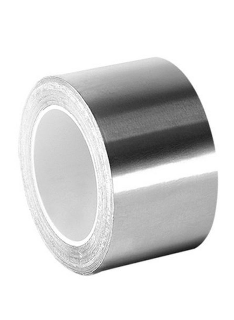 Wide 2 Inch Longth 65 ft Heat Shield Tape Cool Tapes Aluminum Foil Heat Reflective Adhesive Heat Shield Thermal Barrier Foil Tape Self Adhesive Heat Resistant Tape for Hose Kitchen insulation and Auto - Image 1