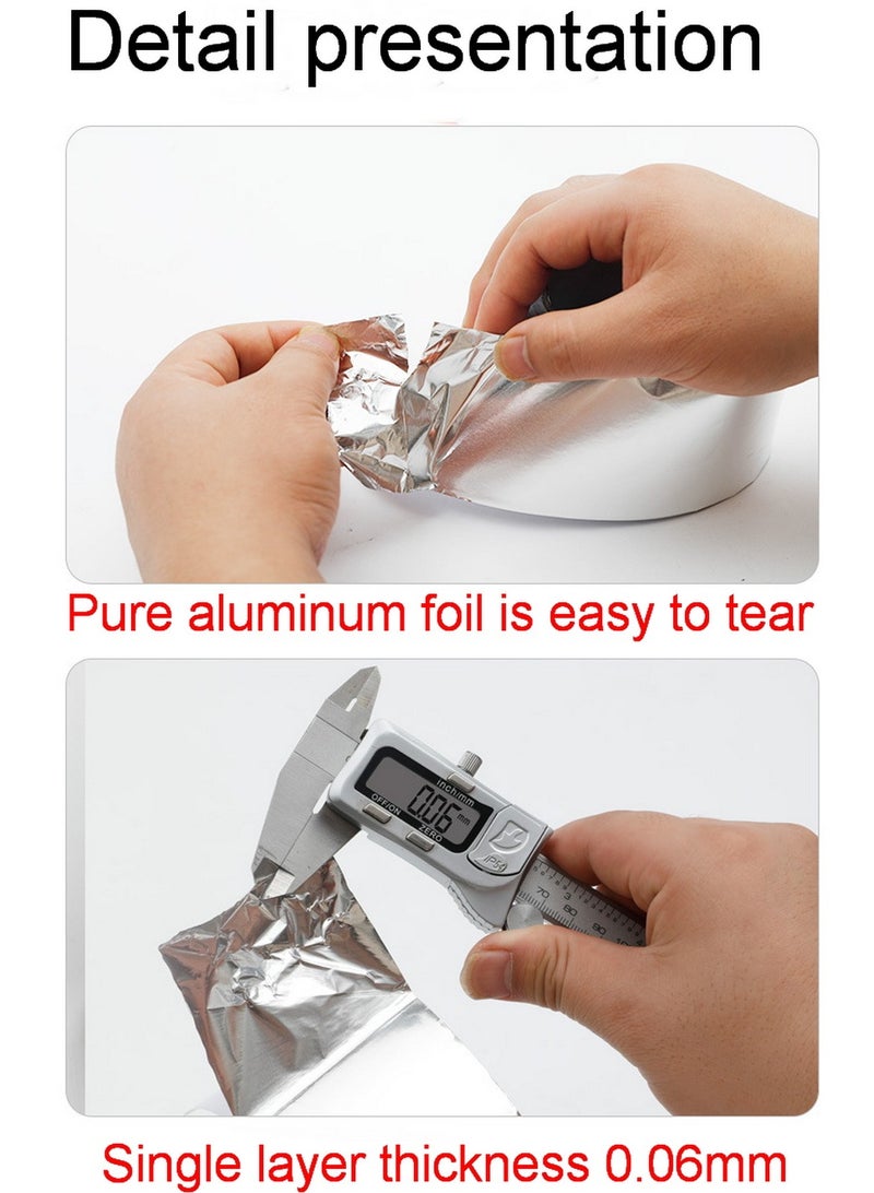 Wide 2 Inch Longth 65 ft Heat Shield Tape Cool Tapes Aluminum Foil Heat Reflective Adhesive Heat Shield Thermal Barrier Foil Tape Self Adhesive Heat Resistant Tape for Hose Kitchen insulation and Auto - Image 5