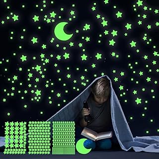 GLOCARNIVAL Glow in The Dark Stars Decals Decor for Ceiling, Starry Sky Shining Decoration Perfect for Kids Bedroom - Image 1