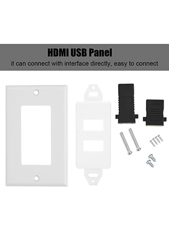 لوحة الحائط USB 3.0 مقبس الصوت والفيديو وإيثرنت غطاء الوسائط المتعددة لمسرح المنزل وجهاز العرض - Image 4