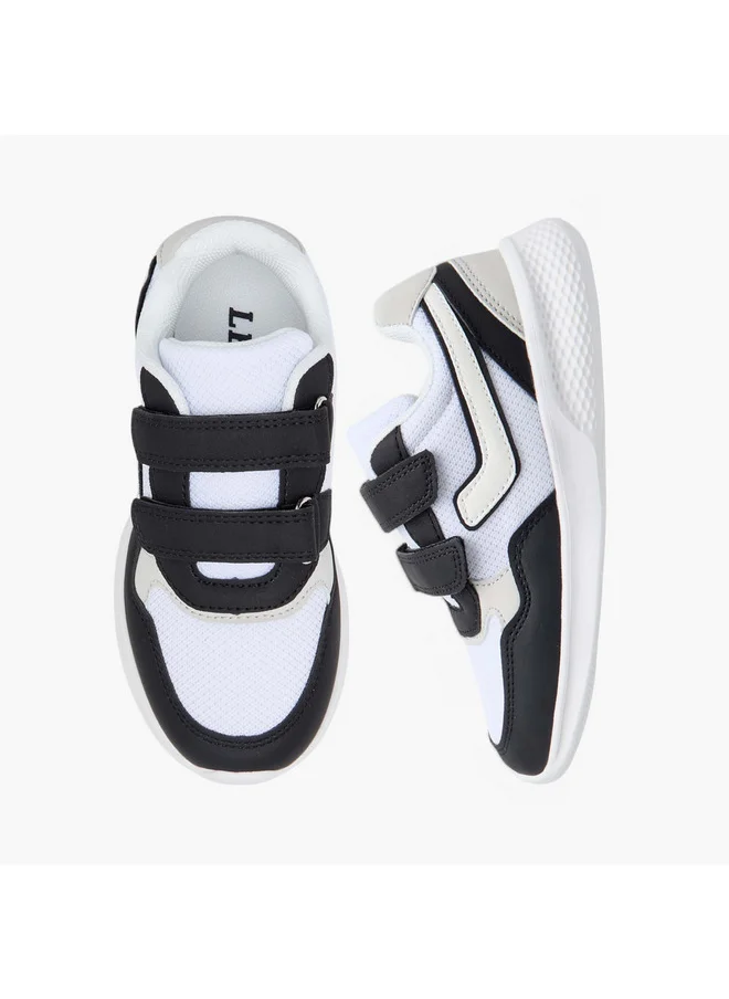 LBL by Shoexpress Boys Colourblock Sneakers with Hook and Loop Closure