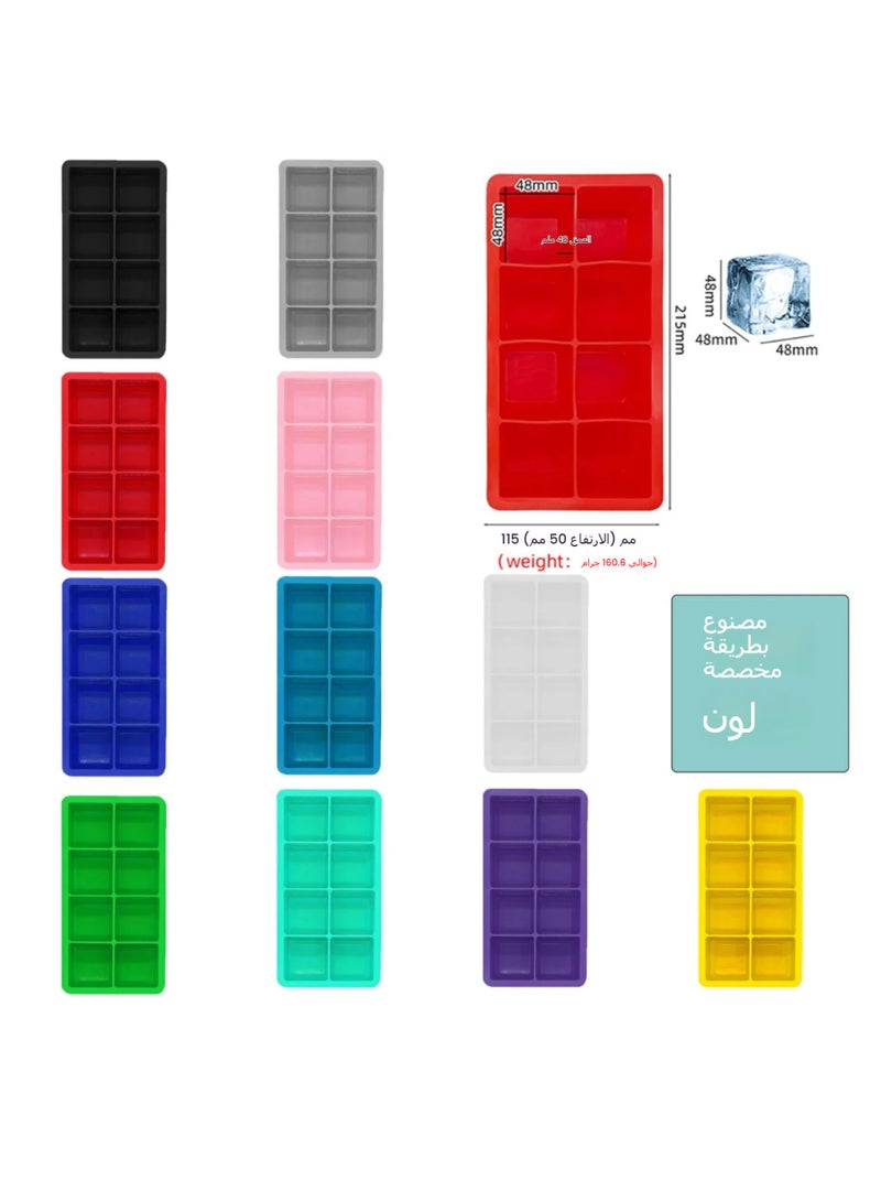 Large ice cube tray with lid, square stackable silicone ice cube mold for drinks, cocktails, bourbon soups and frozen desserts, easy to remove and free of BOA