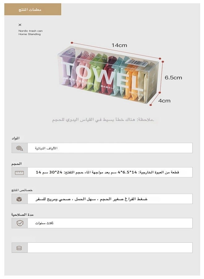 ماركة غير محددة ٢٨  قطعة منشفة مضغوطة، منشفة وجه مضغوطة للاستعمال مرة واحدة، منشفة وجه ناعمة، 24 × 30 سم، منديل محمول للعملات المعدنية مناسب للسفر في الهواء الطلق والتخييم والمشي لمسافات طويلة  - Image 2