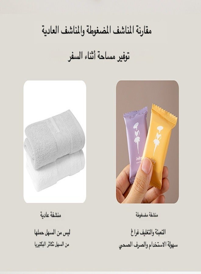 ماركة غير محددة ٢٨  قطعة منشفة مضغوطة، منشفة وجه مضغوطة للاستعمال مرة واحدة، منشفة وجه ناعمة، 24 × 30 سم، منديل محمول للعملات المعدنية مناسب للسفر في الهواء الطلق والتخييم والمشي لمسافات طويلة  - Image 4